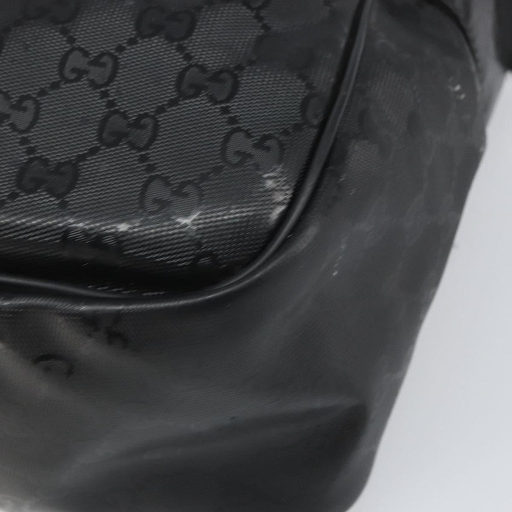 Gucci Zip Messenger Bag Gg Imprime Black Canvas Shoulder Bag Bag (Pre-Owned)