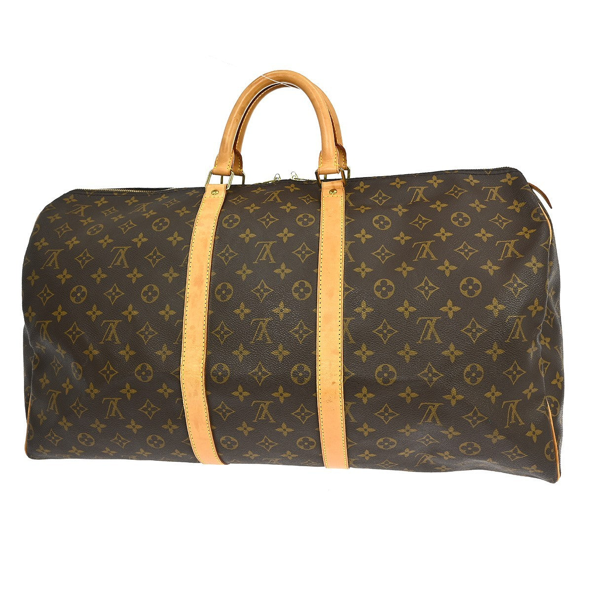 Louis Vuitton Keepall Bag Monogram Canvas Brown Canvas Travel Bag