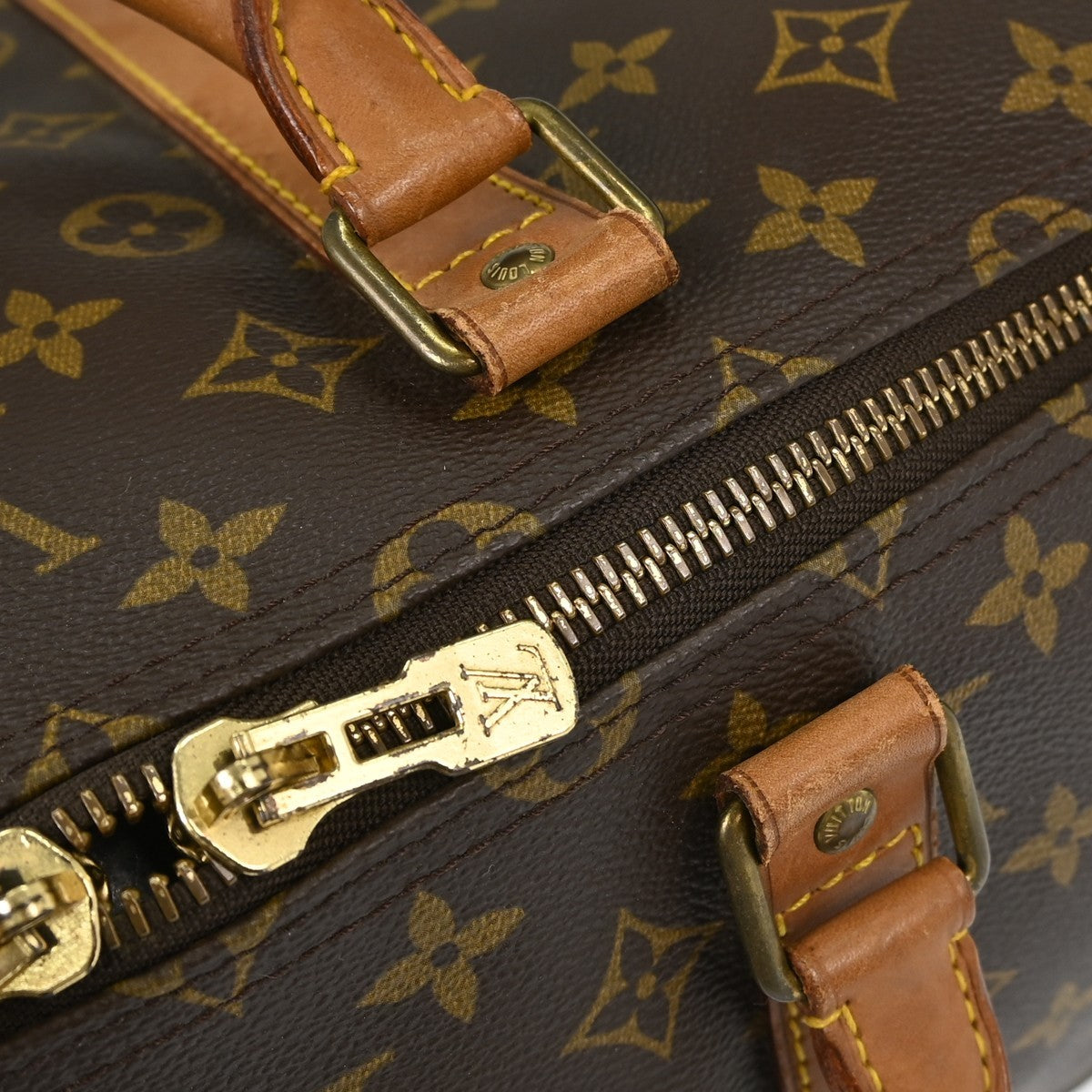Louis Vuitton Keepall Bag Monogram Canvas Brown Canvas Travel Bag