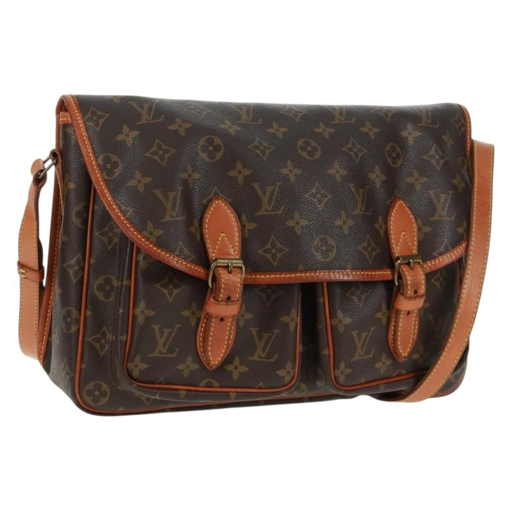 Louis Vuitton Sac Gibeciere Messenger Bag Monogram Canvas Brown Canvas Shoulder Bag