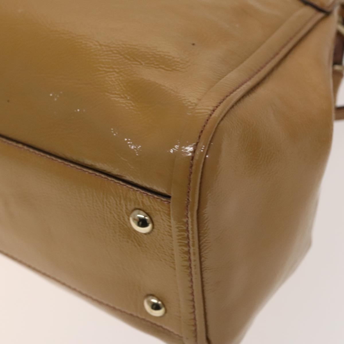Gucci Soho Convertible Shoulder Bag Patent Beige Patent_Leather Shoulder Bag Bag (Pre-Owned)