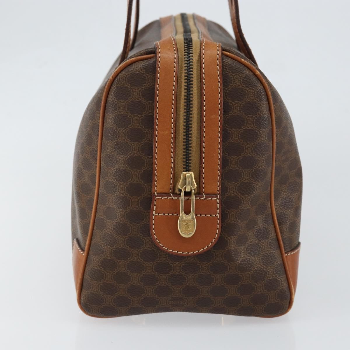 Celine Macadam Handbag Macadam With Leather Brown Canvas Shoulder Bag Bag