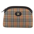 Burberry Nova Check Pochette Canvas Beige Canvas Clutche & Pouche Bag