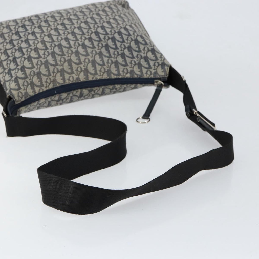 Christian Dior Vintage Trotter Shoulder Bag Canvas Navy Canvas Shoulder Bag Bag (Pre-Owned)
