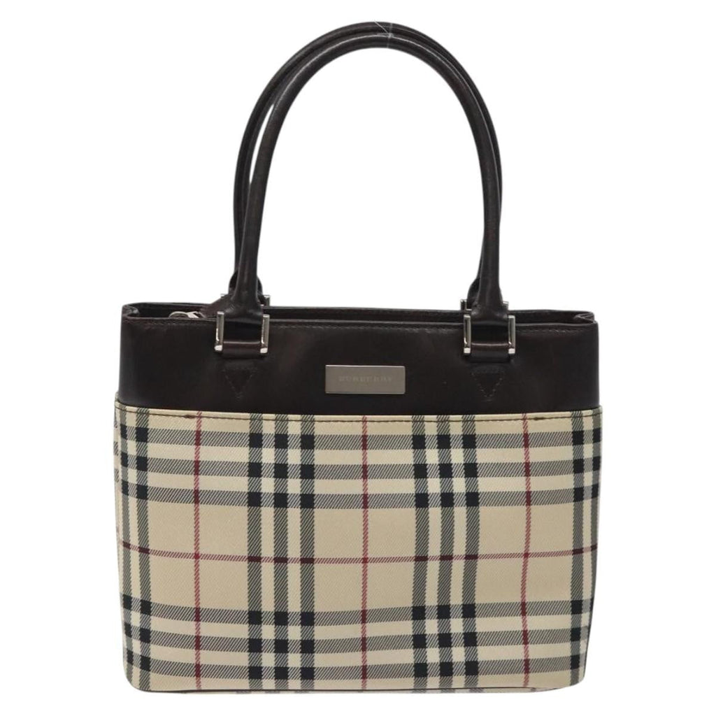Burberry Nova Check Handbag Nova Check Canvas And Leather Beige Canvas Handbag