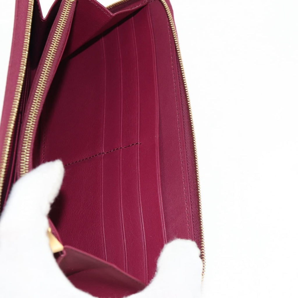 Celine Multifunction Flap Wallet Leather Burgundy Leather Wallets Accessory