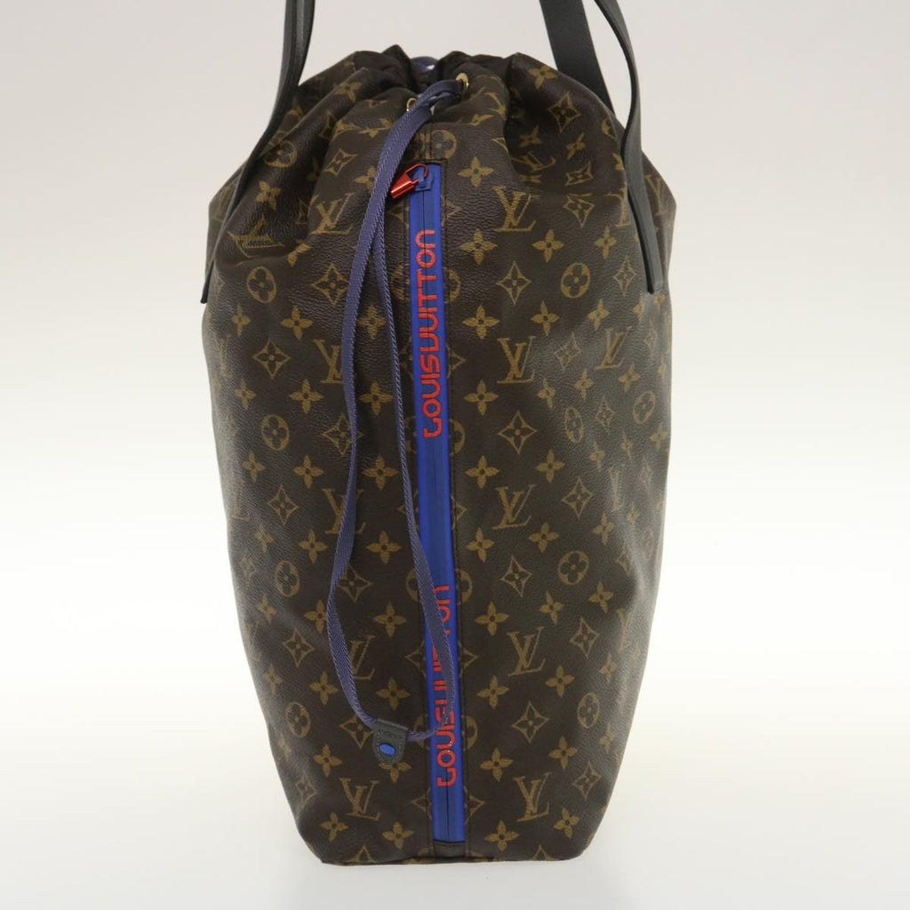 Louis Vuitton Cabas Light Drawstring Bag Monogram Split Canvas Brown Canvas Tote Bag