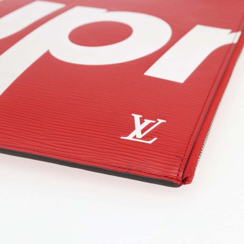Louis Vuitton Pochette Jour Limited Edition Supreme Epi Leather Red Leather Clutche & Pouche Bag