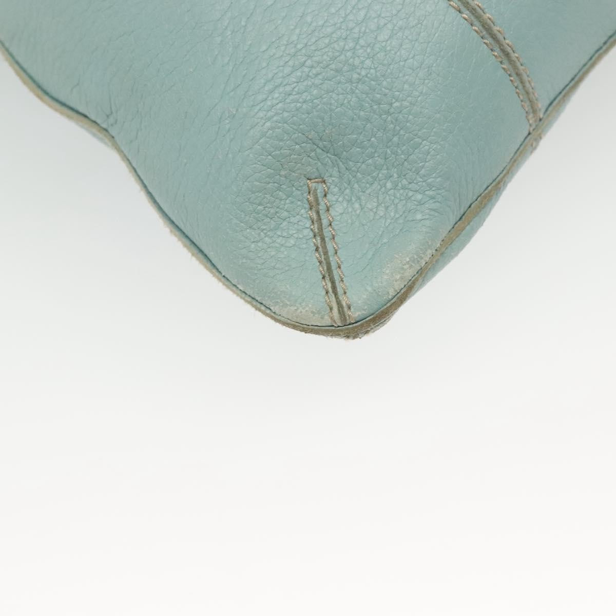 Bottega Veneta Front Zip Hobo Leather Blue Leather Bag