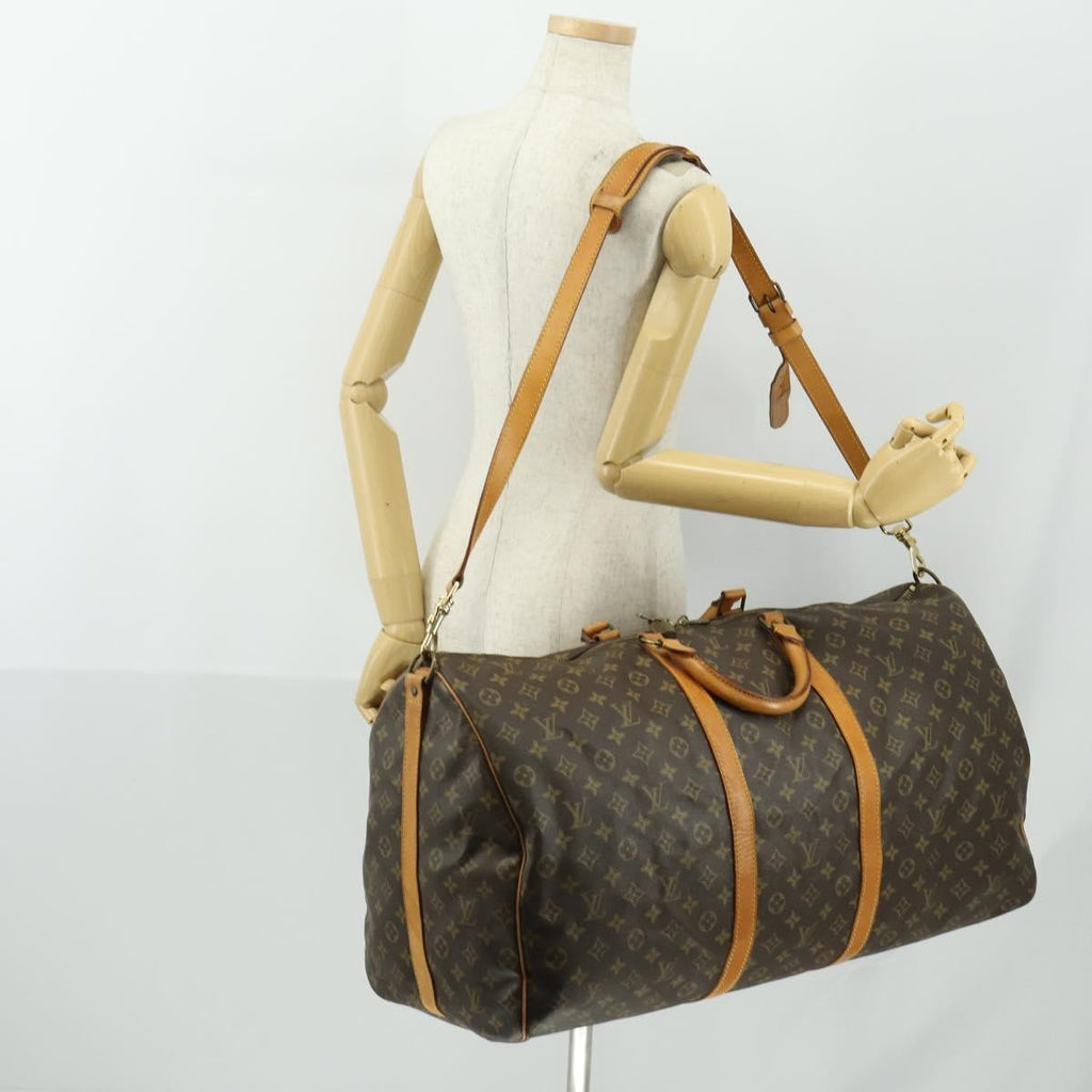 Louis Vuitton Keepall Bandouliere Bag Monogram Canvas Brown Canvas Travel Bag