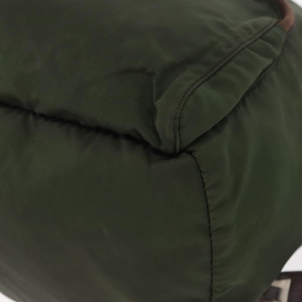 Prada Front Pocket Backpack Tessuto Khaki Nylon Backpack Bag