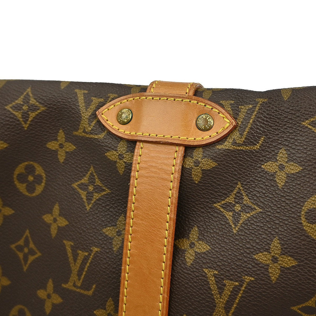 Louis Vuitton Saumur Handbag Monogram Canvas Brown Canvas Shoulder Bag