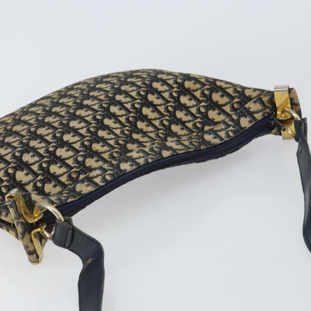 Christian Dior Vintage Trotter Shoulder Bag Canvas Navy Canvas Shoulder Bag Bag (Pre-Owned)