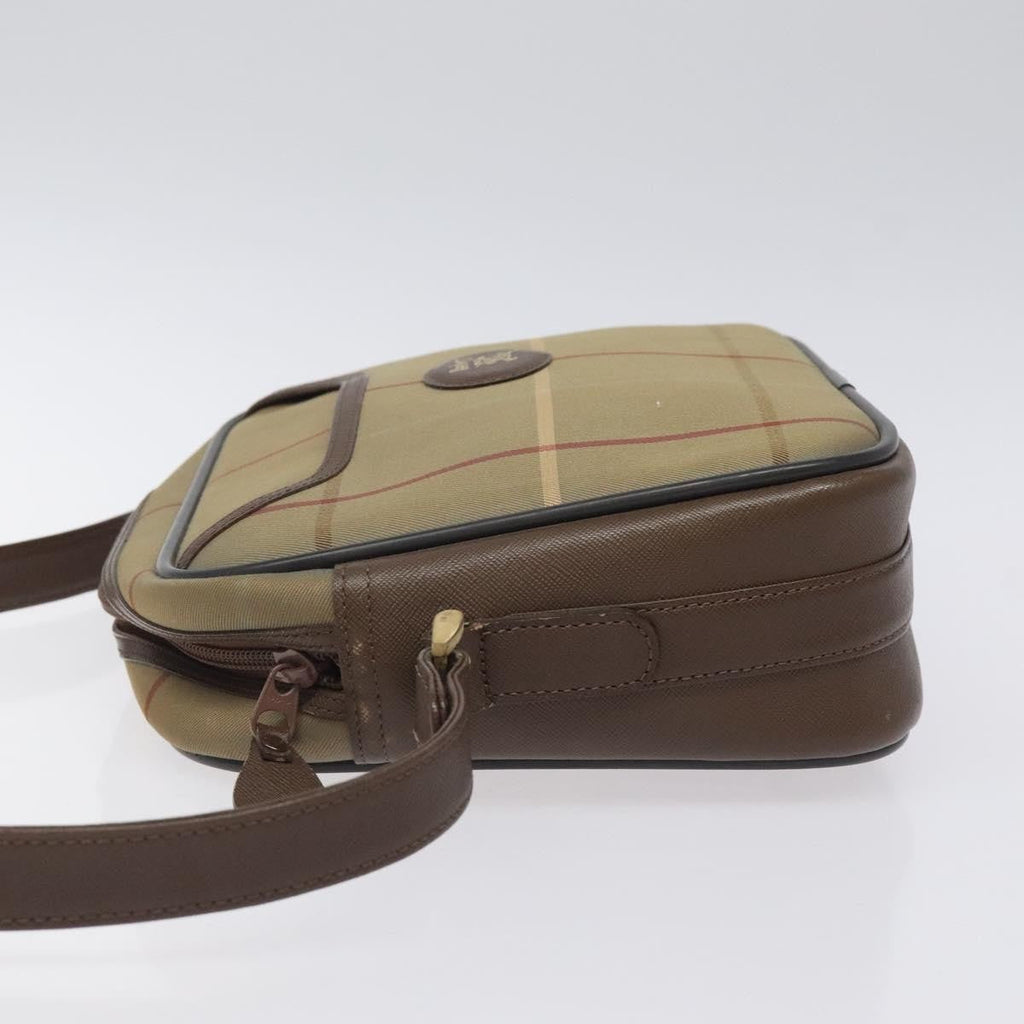 Burberry Nova Check Shoulder Bag Canvas And Leather Beige Canvas Shoulder Bag