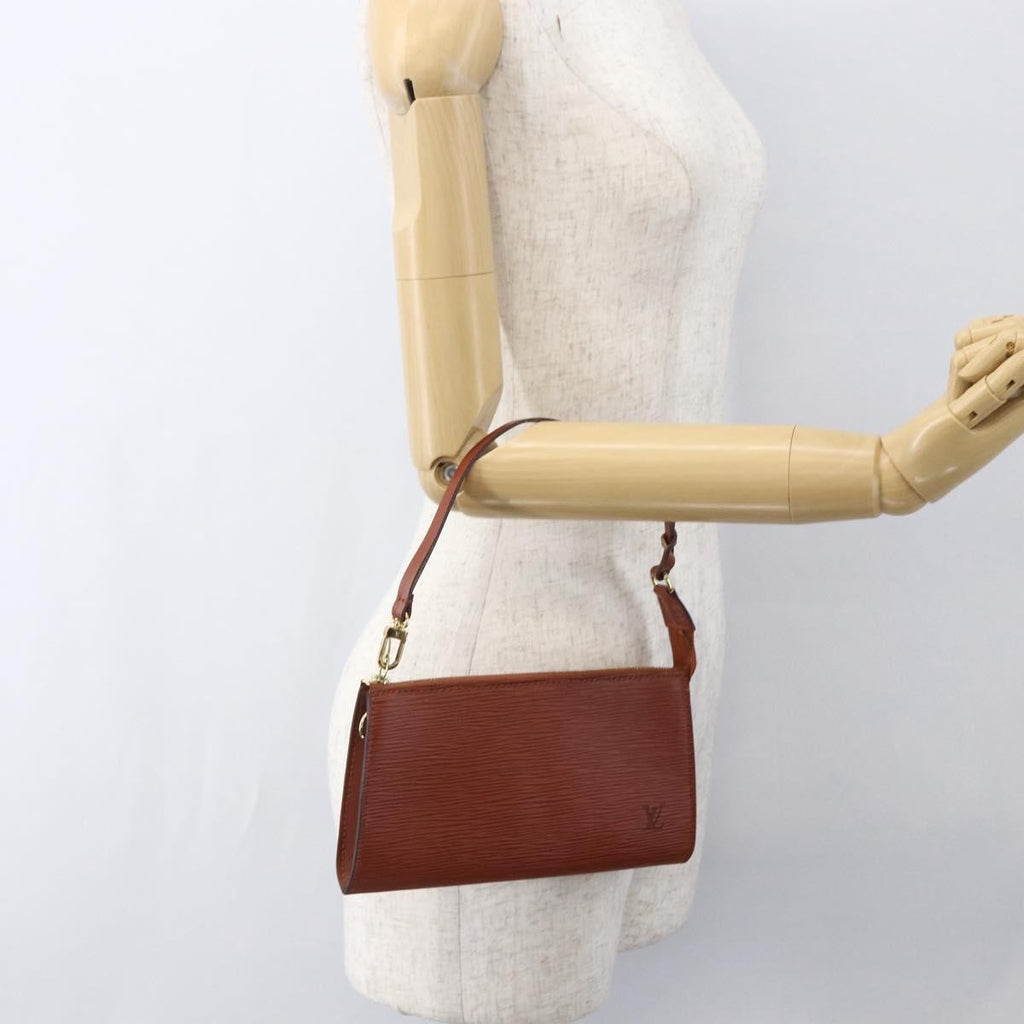 Louis Vuitton Pochette Accessoires Epi Leather Brown Leather Clutche & Pouche Bag