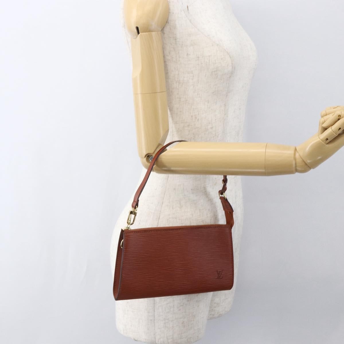 Louis Vuitton Pochette Accessoires Epi Leather Brown Leather Clutche & Pouche Bag