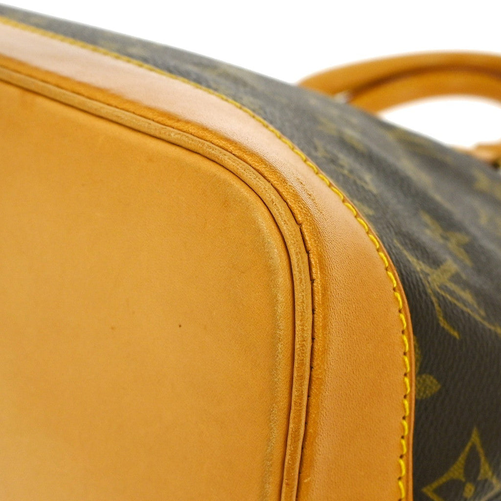 Louis Vuitton Alma Handbag Monogram Canvas Brown Canvas Handbag