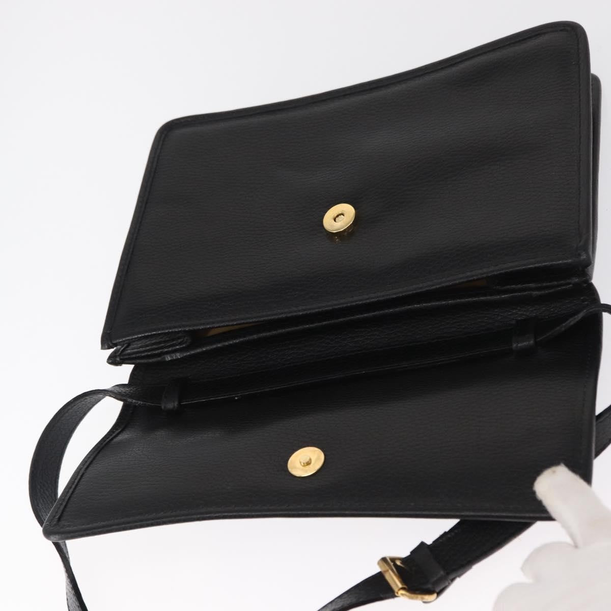 Celine Vintage Shoulder Bag Leather Black Leather Shoulder Bag Bag
