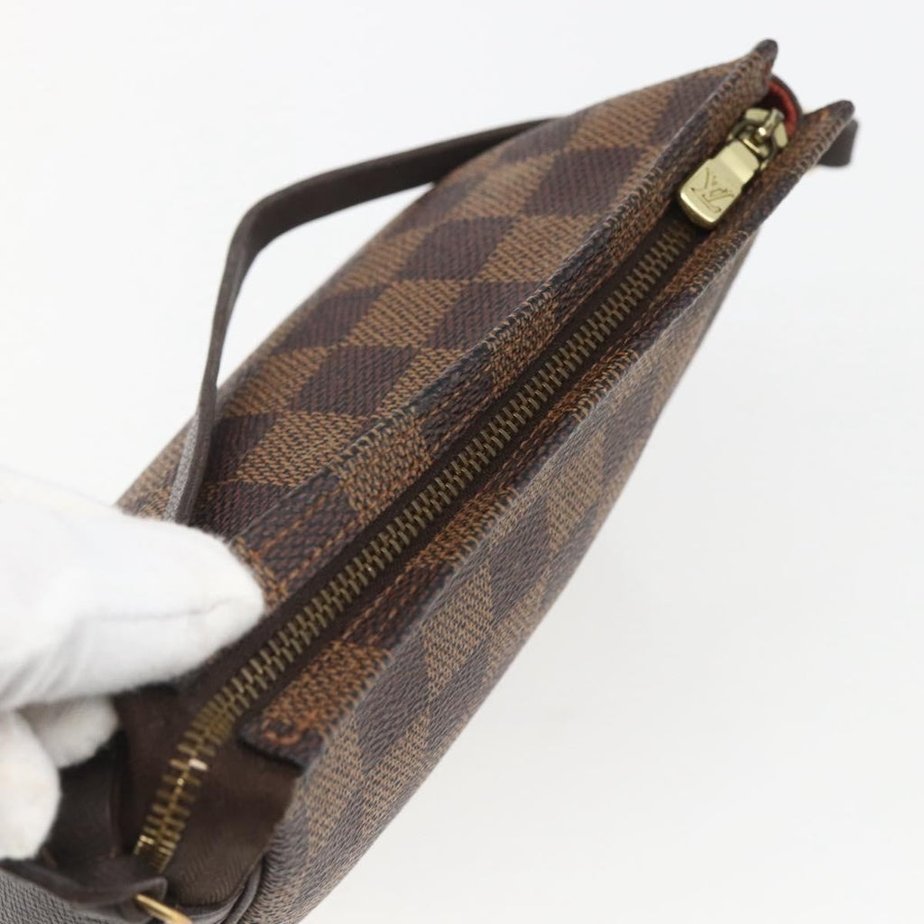 Louis Vuitton Trousse Make Up Bag Damier Canvas Brown Canvas Clutche & Pouche Bag