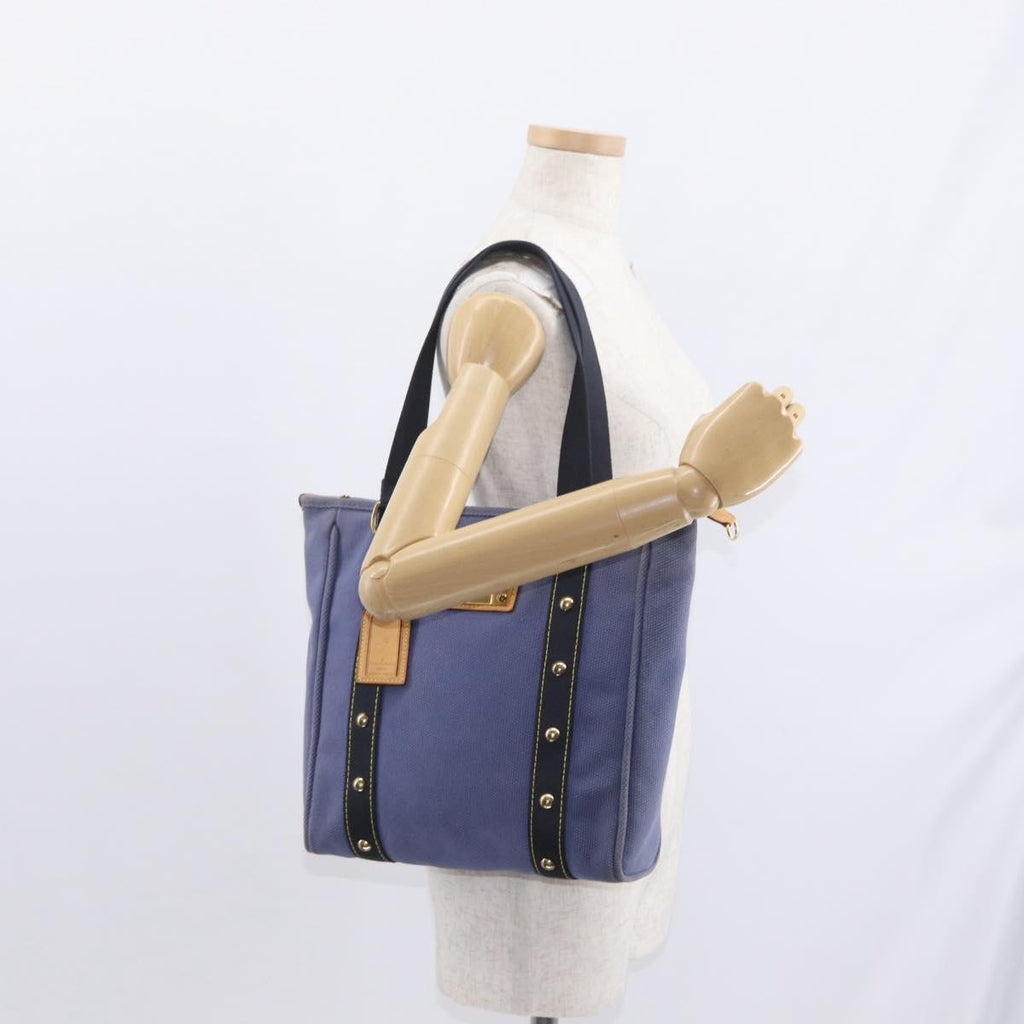 Louis Vuitton Antigua Tote Canvas Blue Canvas Tote Bag