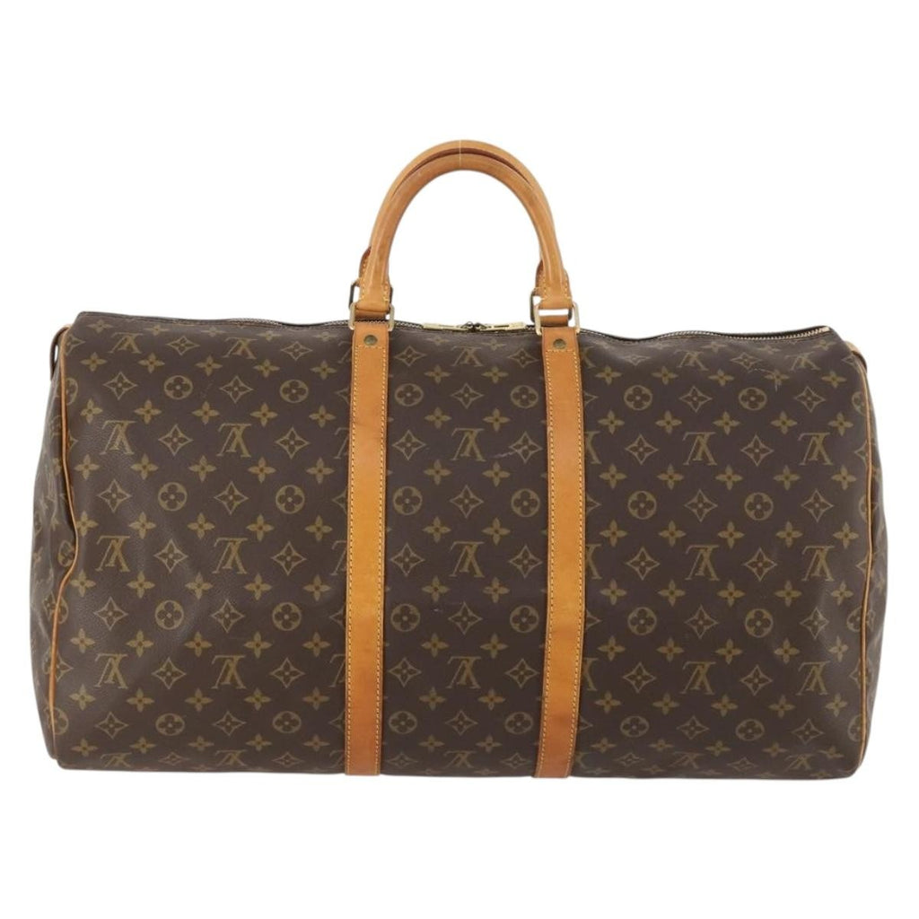 Louis Vuitton Keepall Bag Monogram Canvas Brown Canvas Travel Bag