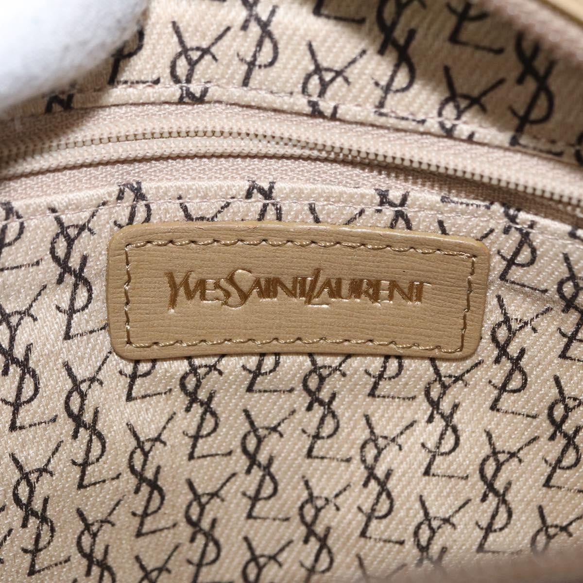 Saint Laurent Vintage Shoulder Bag Pvc Leather Beige Pvc Shoulder Bag Bag (Pre-Owned)