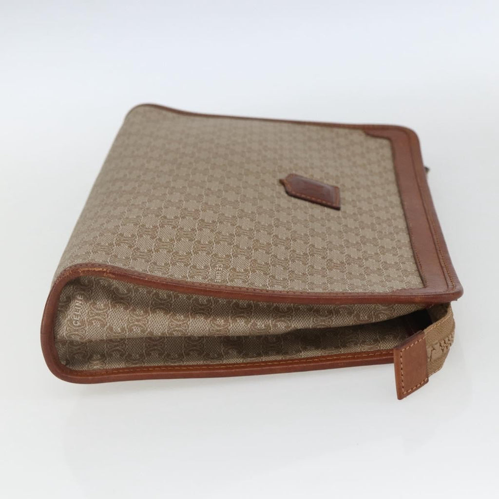 Celine Macadam Pochette Canvas And Leather Beige Canvas Clutche & Pouche Bag