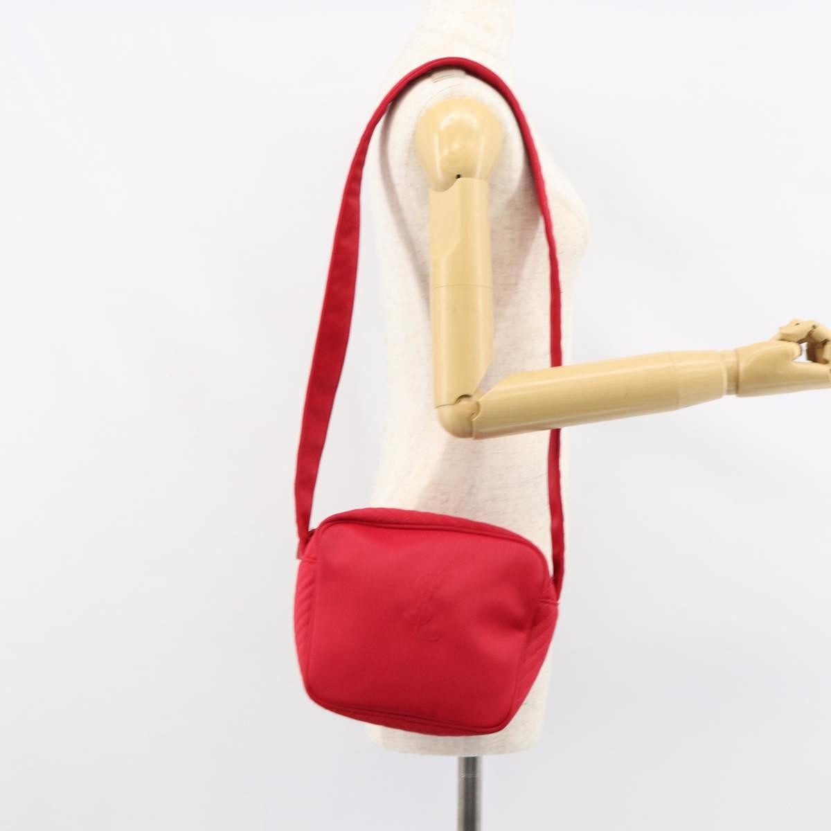 Saint Laurent Vintage Shoulder Bag Nylon Red Nylon Shoulder Bag Bag (Pre-Owned)