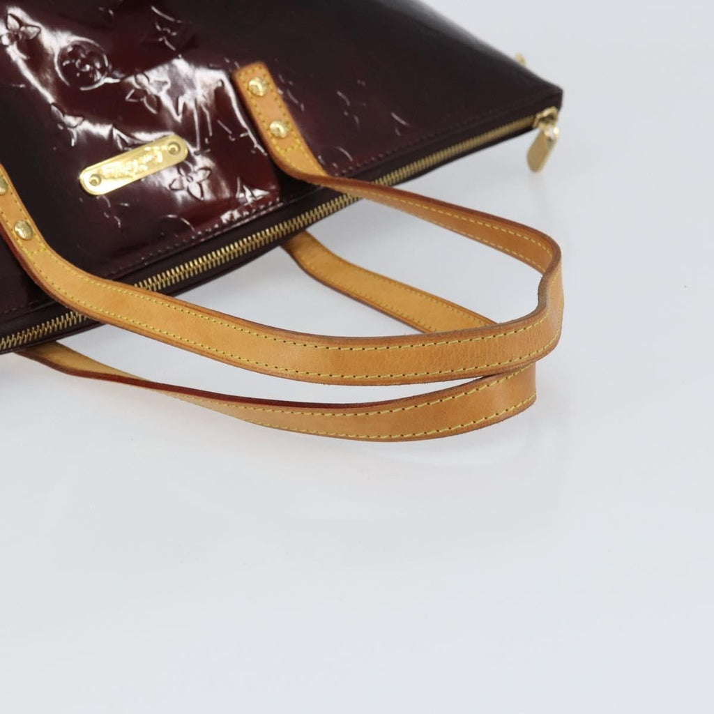 Louis Vuitton Bellevue Handbag Monogram Vernis Brown Patent_Leather Tote Bag