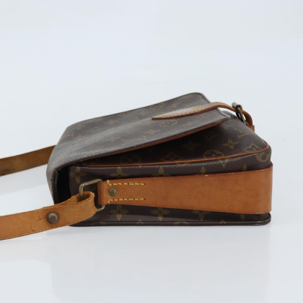 Louis Vuitton Cartouchiere Handbag Monogram Canvas Brown Canvas Shoulder Bag