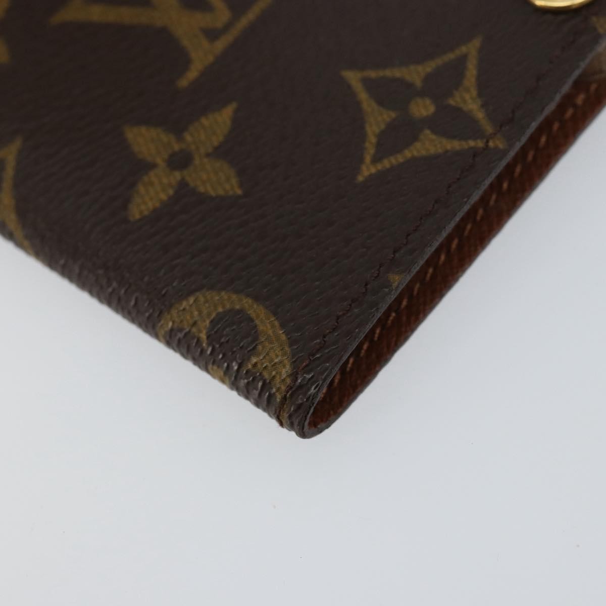 Louis Vuitton Porte Cartes Pression Card Case Monogram Canvas Brown Canvas Card Holders Accessory