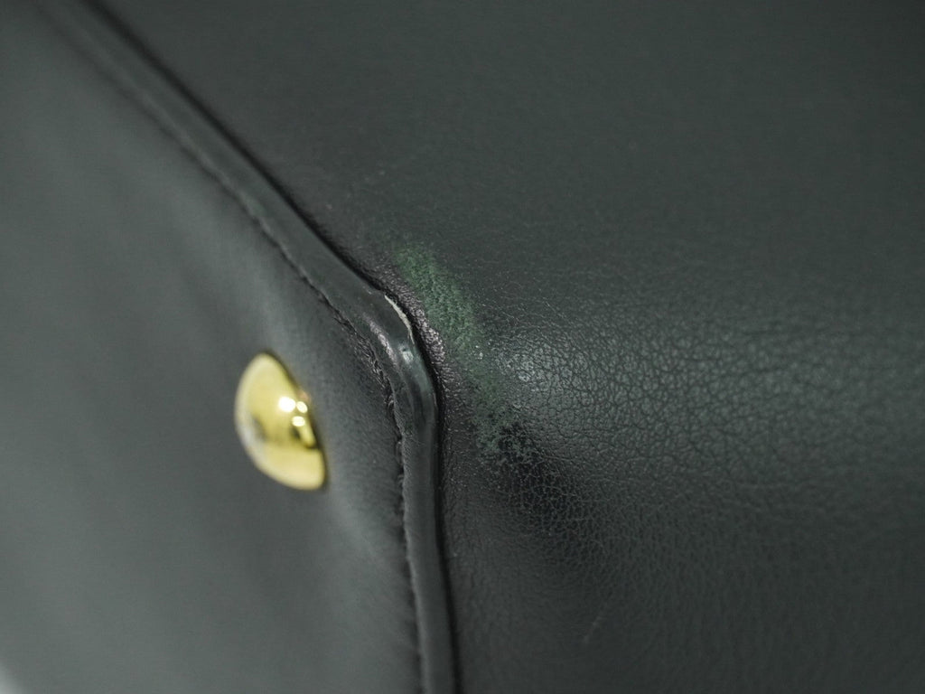 Fendi 2Jours Bag Leather Black Leather Handbag