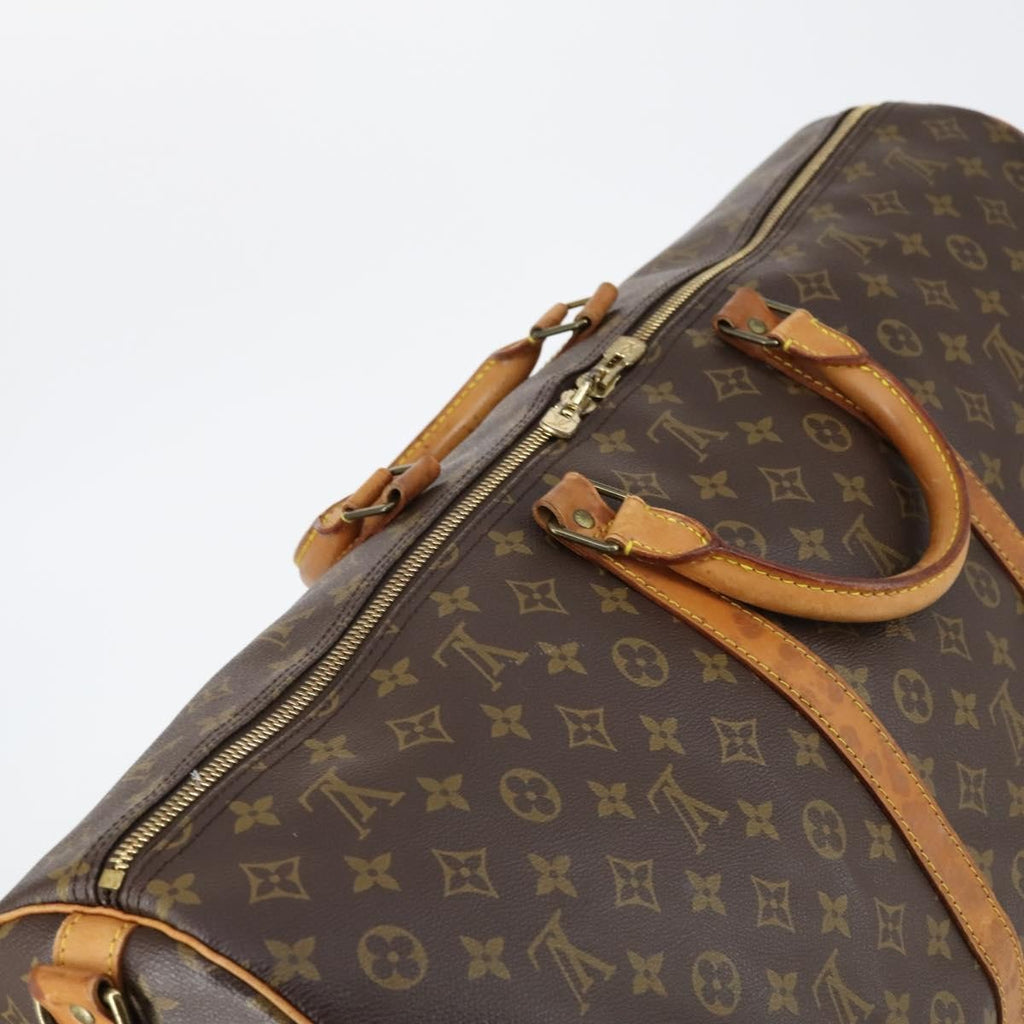 Louis Vuitton Keepall Bandouliere Bag Monogram Canvas Brown Canvas Travel Bag