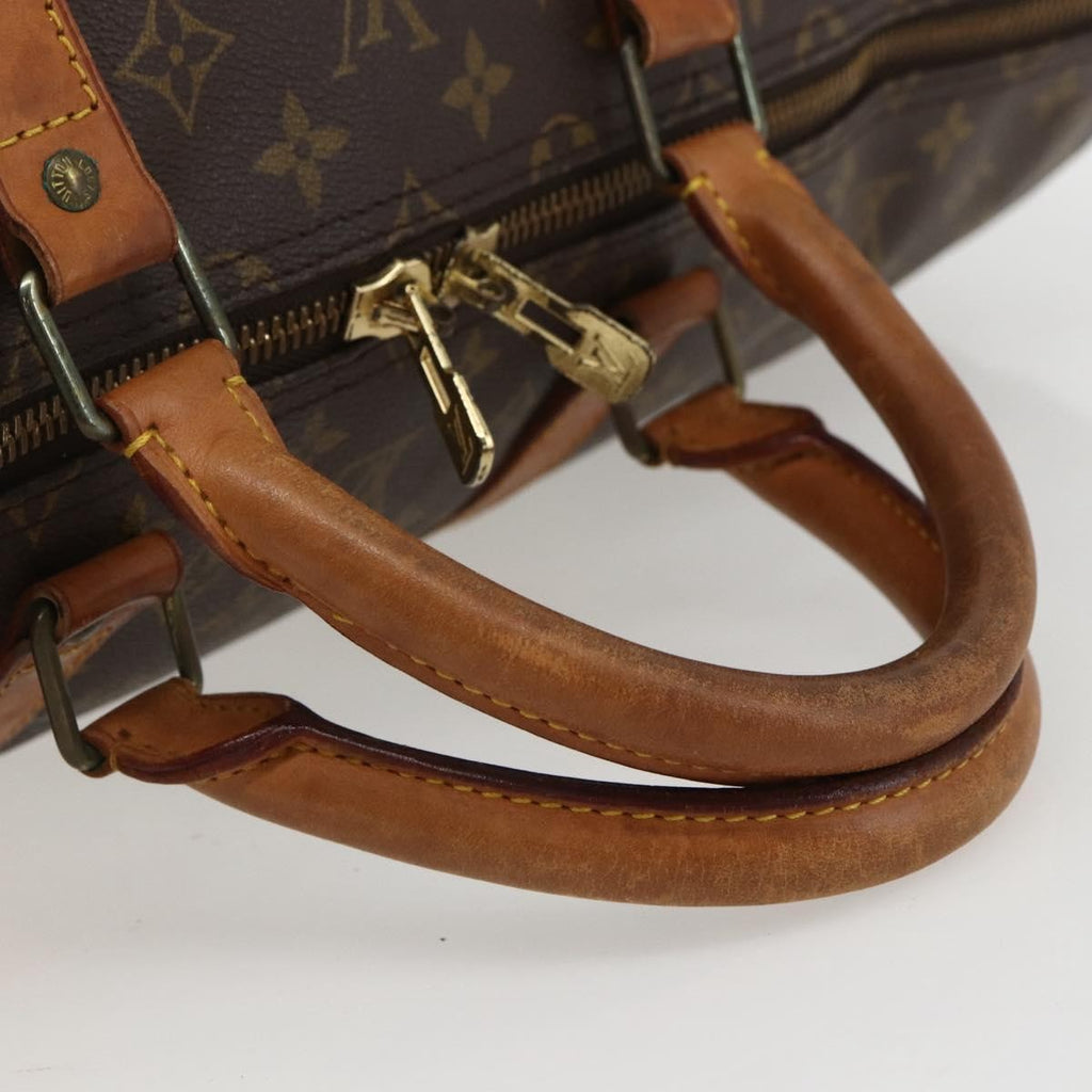 Louis Vuitton Keepall Bag Monogram Canvas Brown Canvas Travel Bag