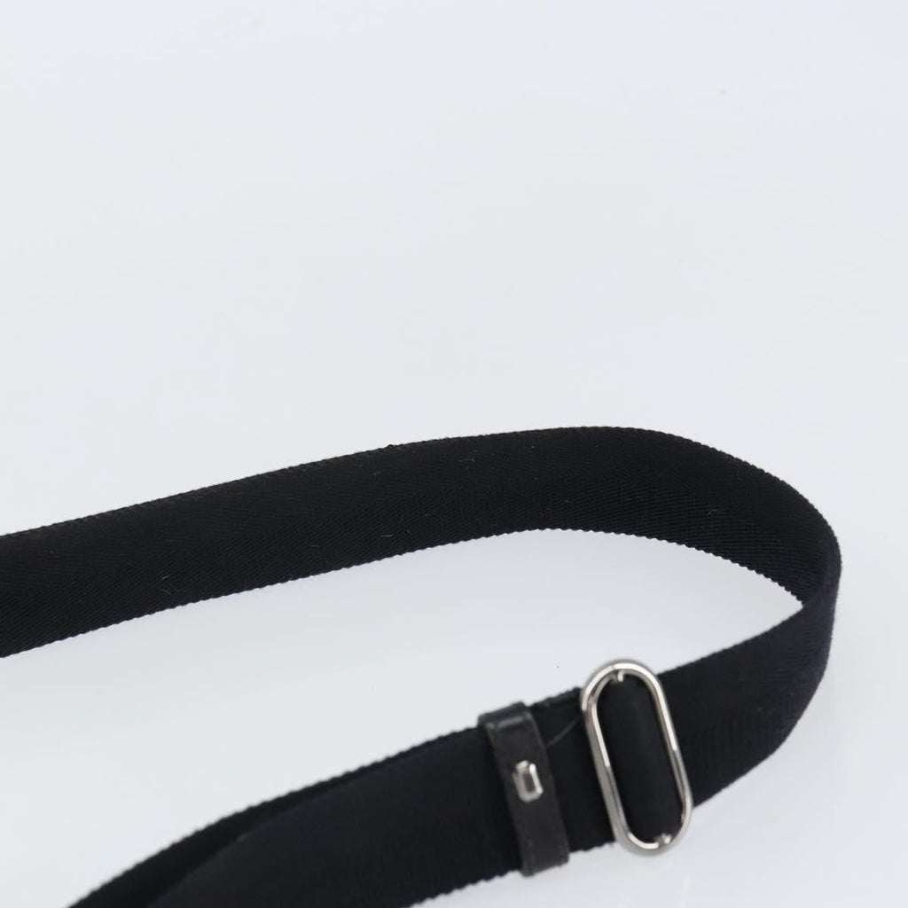 Gucci Zip Messenger Bag Gg Canvas With Perforated Leather Black Canvas Shoulder Bag Bag (Pre-Owned)