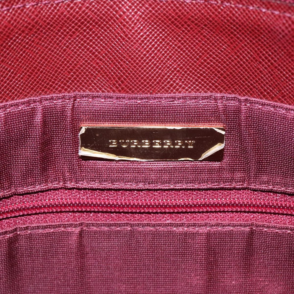 Burberry Nova Check Tote Canvas And Leather Beige Canvas Tote Bag