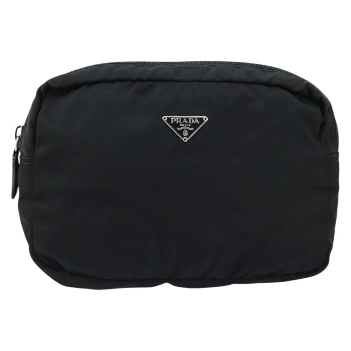 Prada Vintage Pouch Tessuto Black Nylon Clutche & Pouche Bag
