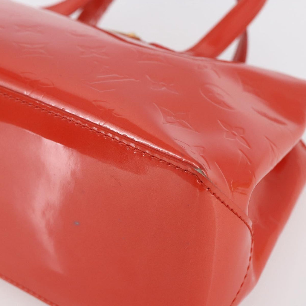 Louis Vuitton Wilshire Handbag Monogram Vernis Orange Patent_Leather Tote Bag