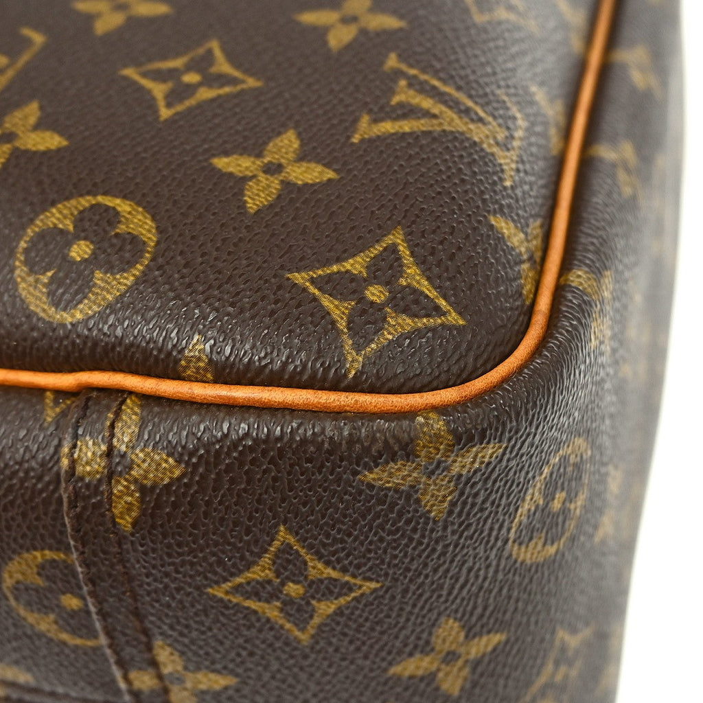 Louis Vuitton Deauville Handbag Monogram Canvas Brown Canvas Handbag