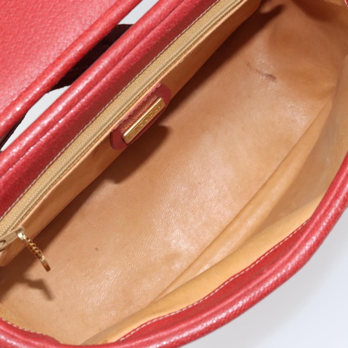 Gucci Vintage Shoulder Bag Leather Red Leather Shoulder Bag Bag (Pre-Owned)