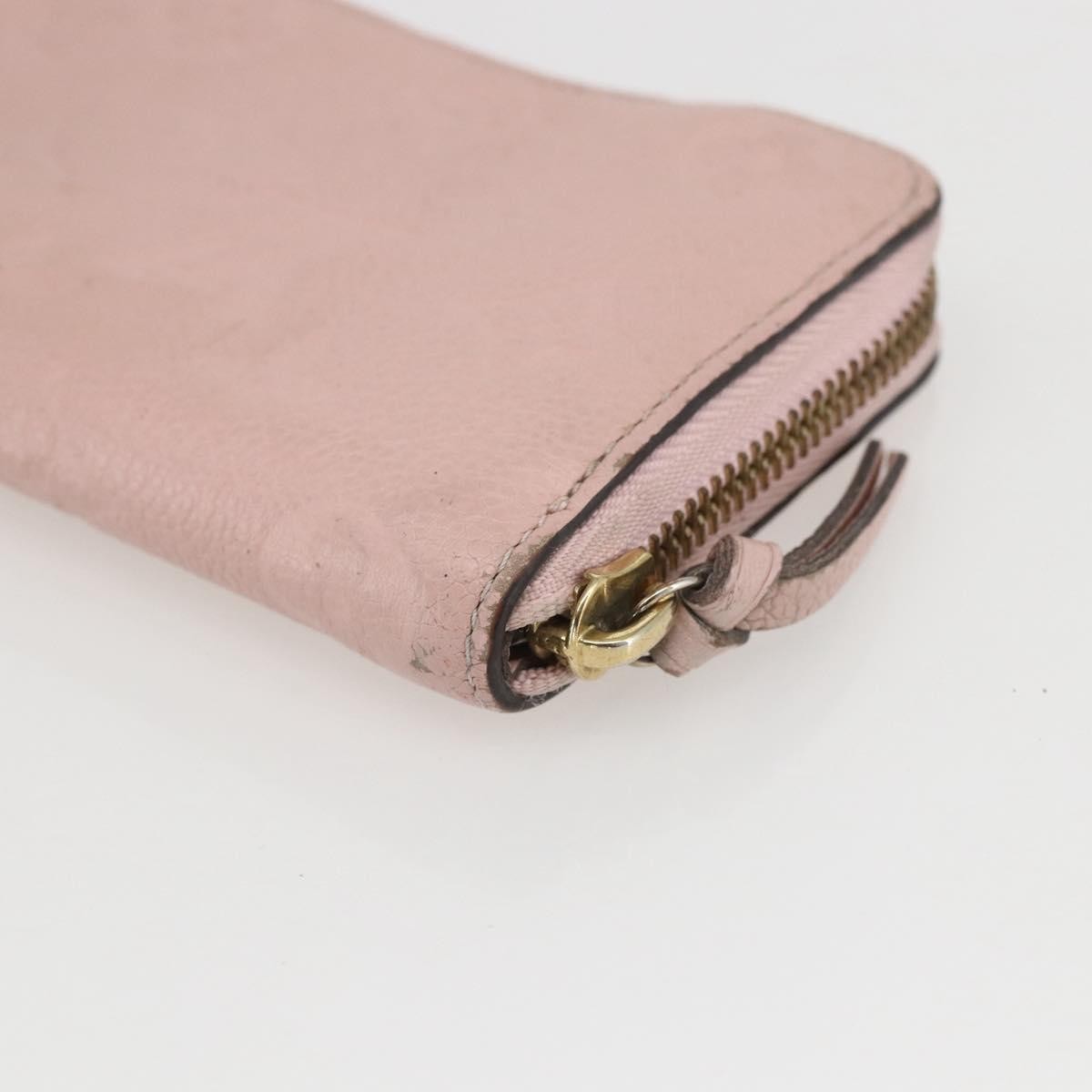 Louis Vuitton Clemence Wallet Monogram Empreinte Leather Pink Leather Wallets Accessory