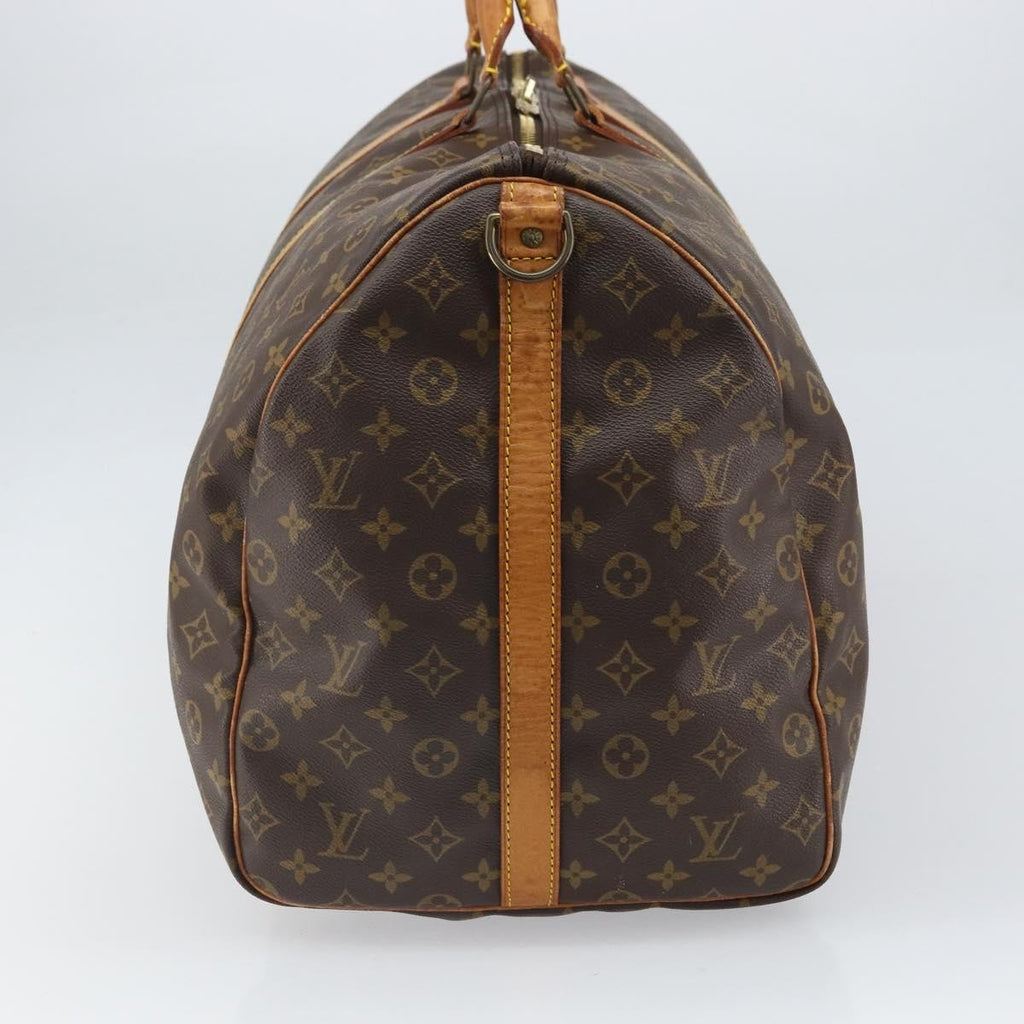 Louis Vuitton Keepall Bandouliere Bag Monogram Canvas Brown Canvas Travel Bag