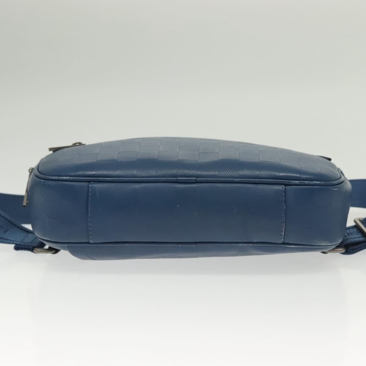 Louis Vuitton Ambler Bag Damier Infini Leather Blue Leather Shoulder Bag