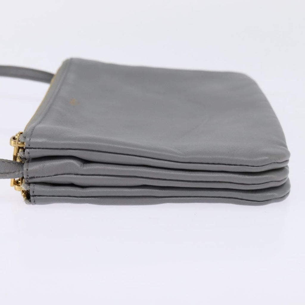 Celine Trio Crossbody Bag Leather Gray Leather Crossbody Bag Bag
