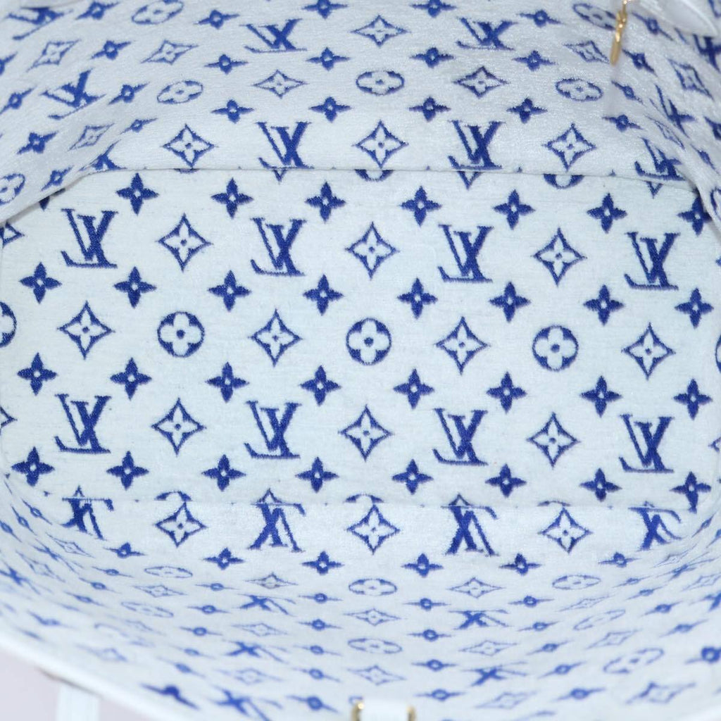 Louis Vuitton Neverfull Nm Tote Lv Match Monogram Jacquard Velvet Blue Velvet Tote Bag
