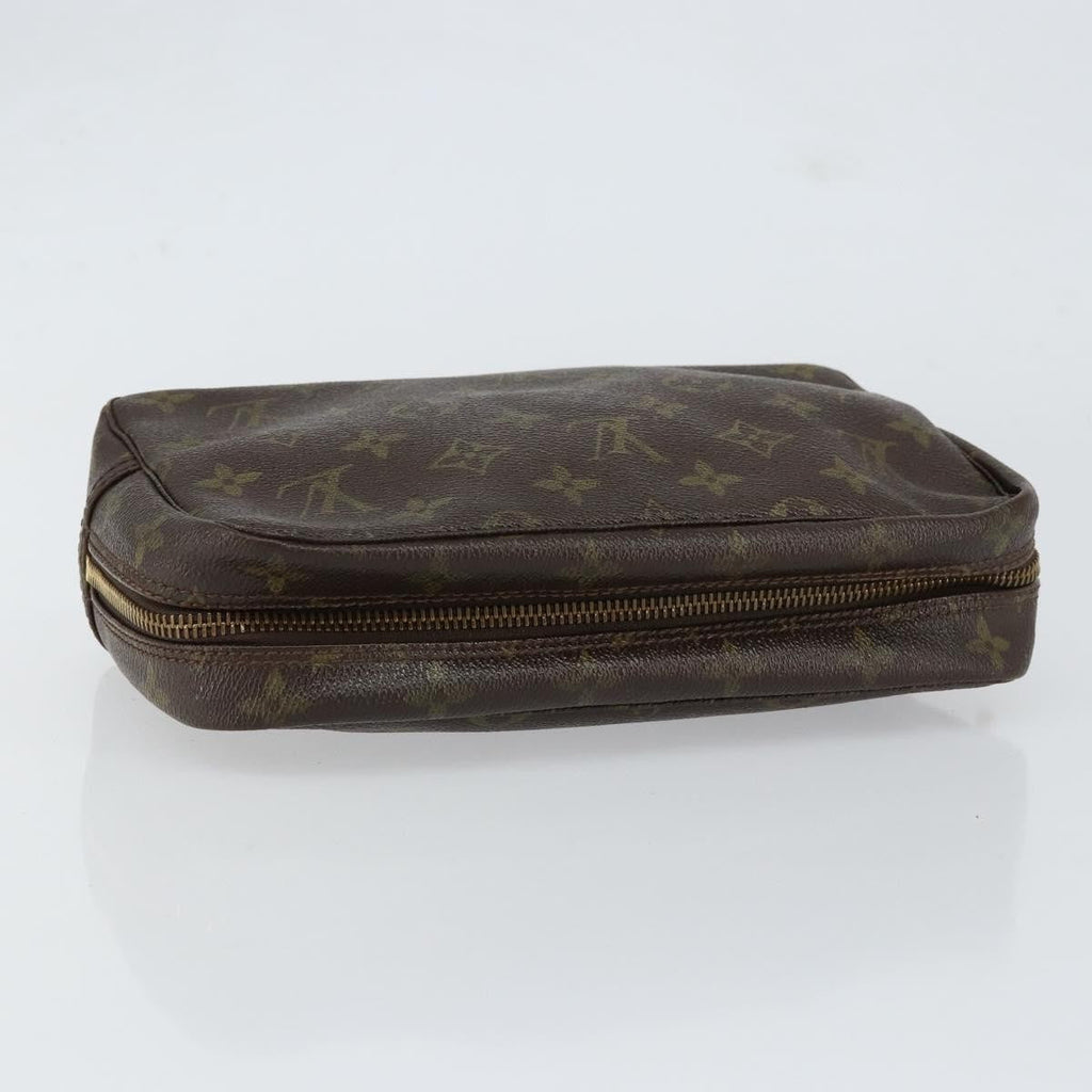 Louis Vuitton Trousse Toiletry Pouch Monogram Canvas Brown Canvas Toiletry Case Accessory