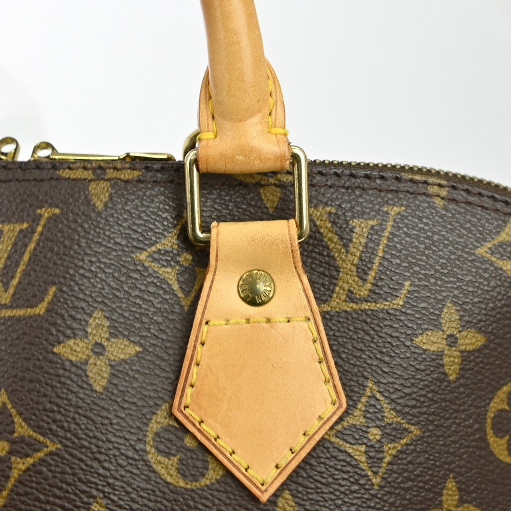 Louis Vuitton Alma Handbag Monogram Canvas Brown Canvas Handbag