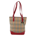Burberry Nova Check Tote Canvas Check Pattern Beige Canvas Tote Bag