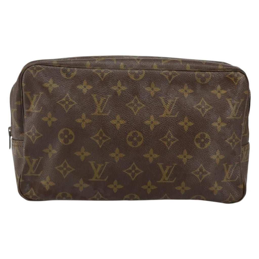Louis Vuitton Trousse Toiletry Pouch Monogram Canvas Brown Canvas Toiletry Case Accessory