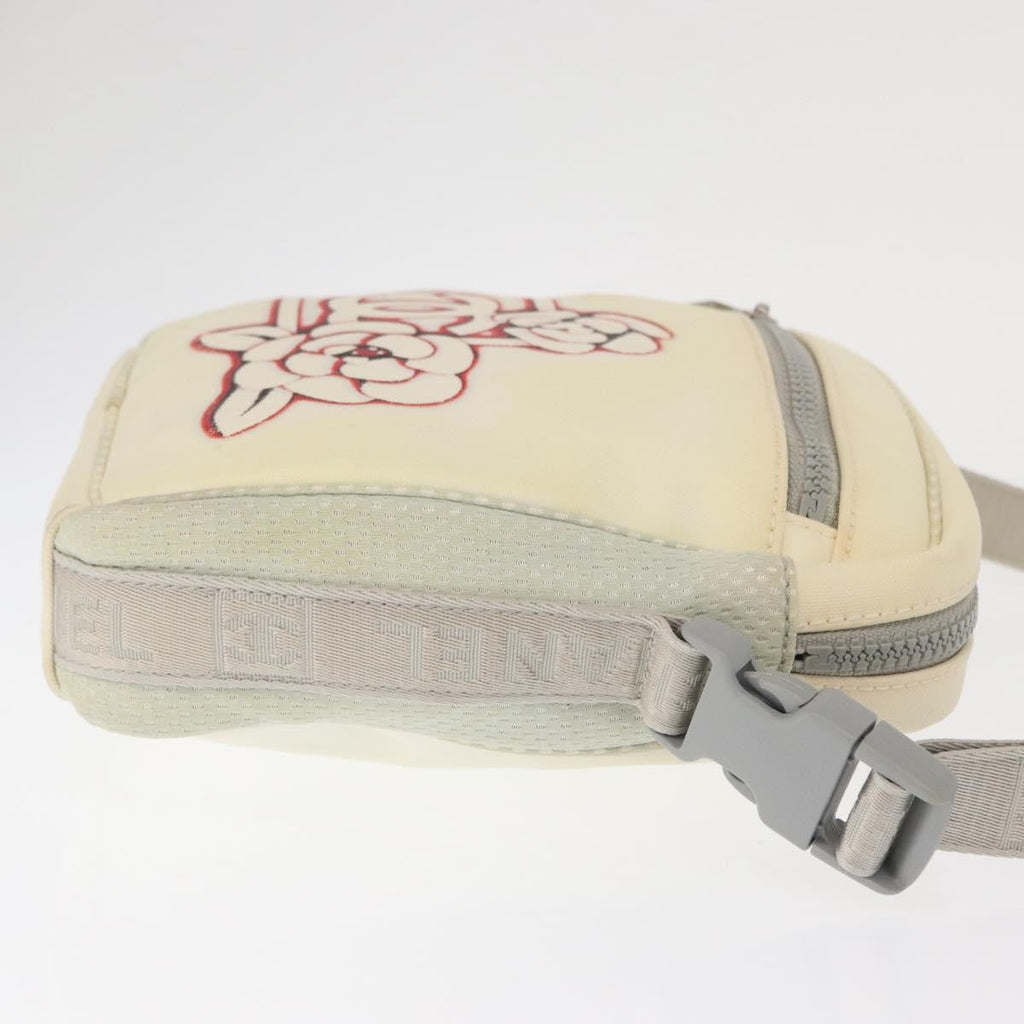 Chanel Sport Line Camera Crossbody Bag Nylon White Nylon Shoulder Bag Bag